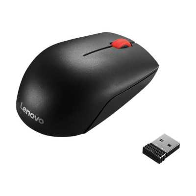 Lenovo Mouse Essential Compact Standard, Black, Wireless, Wireless connection