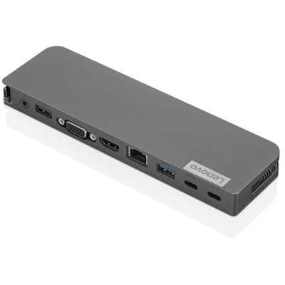 Lenovo USB-C Mini Dock (Max 1 display, Max resolution: 4K/60 Hz, Supports: 1x4K/60Hz, 1xEthernet LAN (RJ-45), 1xHDMI 2.0, 1xVGA 