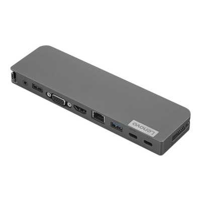 Lenovo USB-C Mini Dock (Max 1 display, Max resolution: 4K/60 Hz, Supports: 1x4K/60Hz, 1xEthernet LAN (RJ-45), 1xHDMI 2.0, 1xVGA 