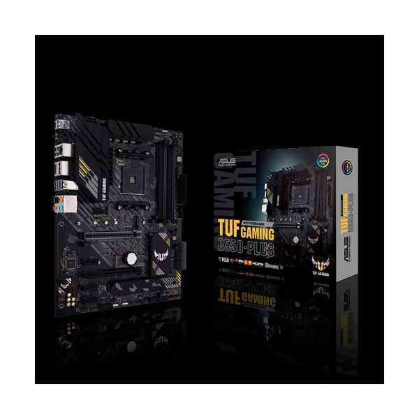 Asus TUF GAMING B550-PLUS 4 atminties lizdai, procesorių šeima AMD , ATX, DDR4, procesoriaus lizdas AM4, lustų rinkinys AMD B