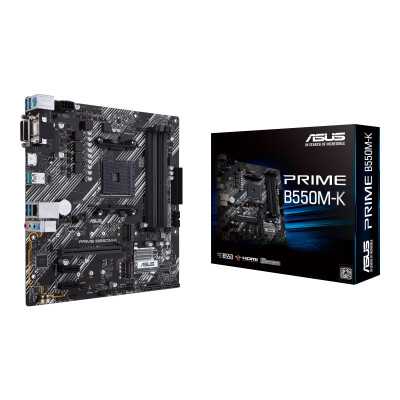 Asus PRIME B550M-K Memory slots 4, Processor family AMD, Micro ATX, DDR4, Processor socket AM4, Chipset AMD B