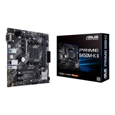 Asus PRIME B450M-K II Memory slots 2, Chipset AMD B, Processor family AMD, Micro ATX, DDR4, Processor socket AM4