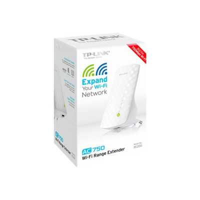 TP-LINK Extender RE200 802.11ac, 2.4GHz/5GHz, 300+433 Mbit/s, 10/100 Mbit/s, Ethernet LAN (RJ-45) ports 1, Antenna type 3xIntern