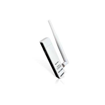 TP-LINK USB 2.0 Adapter TL-WN722N 2.4GHz, 802.11n, 150 Mbps, 1xDetachable antenna 4dBi