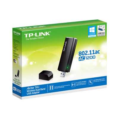 TP-LINK USB 3.0 Adapter Archer T4U 2.4GHz/5GHz, 802.11ac, AC1300, External antenna