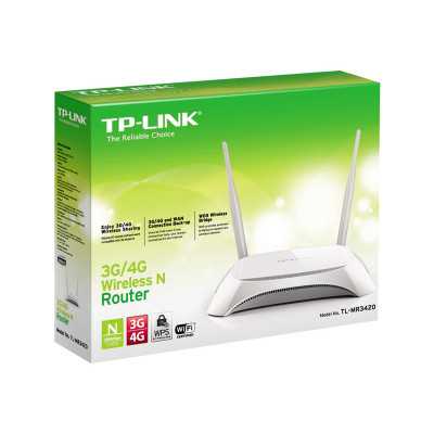 TP-LINK 3G/4G Router TL-MR3420 802.11n, 300 Mbit/s, 10/100 Mbit/s, Ethernet LAN (RJ-45) ports 4, 3G/4G via optional USB adapter,