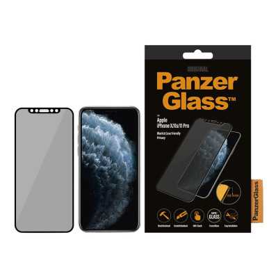 PanzerGlass P2664 Apple, iPhone X/Xs/11 Pro, Tempered glass, Black, Case friendly with Privacy filter