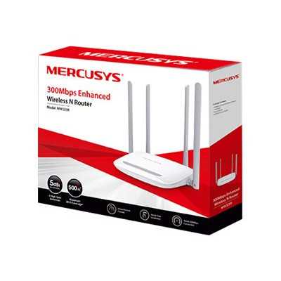 Mercusys Enhanced Wireless N Router MW325R 802.11n, 300 Mbit/s, 10/100 Mbit/s, Ethernet LAN (RJ-45) ports 3, Antenna type 4xFixe