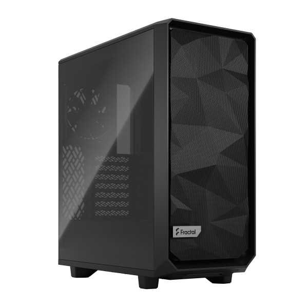 Fractal Design Meshify 2 Compact lengvas grūdintas stiklas, juodas