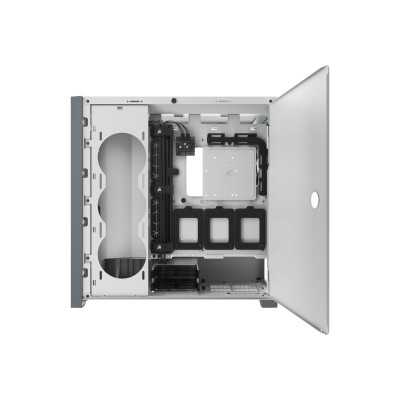 Corsair Computer Case iCUE 5000D Side window, White, ATX, Power supply included No