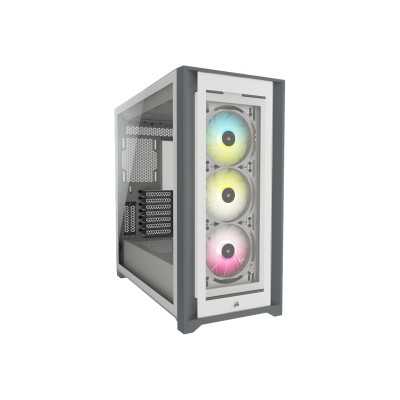 Corsair ATX PC Smart Case 5000X RGB Side window, White, Mid-Tower, Power supply included No