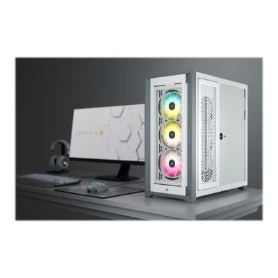 Corsair ATX PC Smart Case 5000X RGB Side window, White, Mid-Tower, Power supply included No