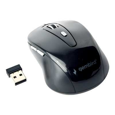 Gembird 6-button wireless optical mouse MUSW-6B-01 USB, Black