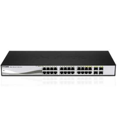 D-LINK DGS-1210-20, Gigabit Smart Switch with 16 10/100/1000Base-T ports and 4 Gigabit MiniGBIC (SFP) ports, 802.3x Flow Control