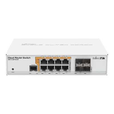 MikroTik Cloud Router Switch CRS112-8P-4S-IN SFP ports quantity 4, Desktop, Dual Power Suply: 28V 3.4V included. (Optional addit