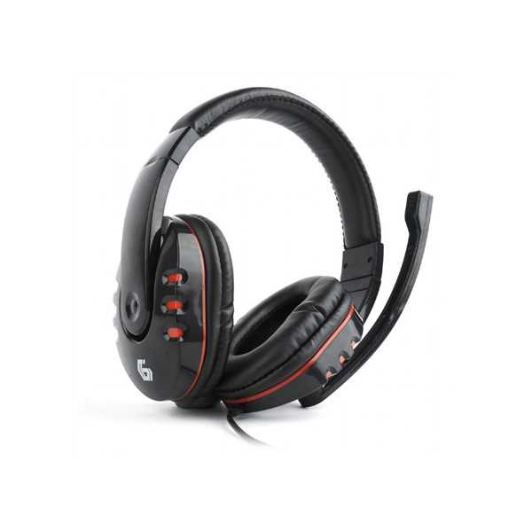 Gembird Glossy Black, Gaming headset with volume control, Built-in microphone, 3.5 mm