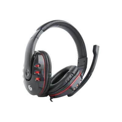 Gembird Glossy Black, Gaming headset with volume control, Built-in microphone, 3.5 mm