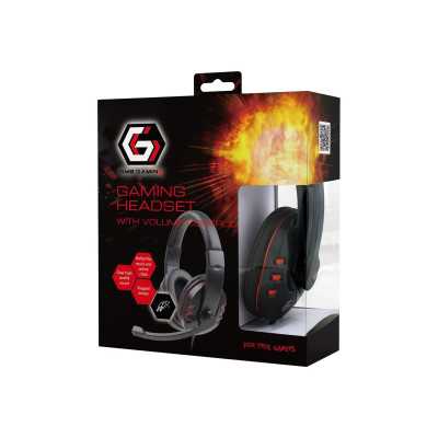 Gembird Glossy Black, Gaming headset with volume control, Built-in microphone, 3.5 mm