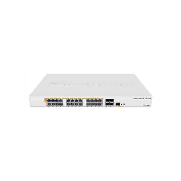 MikroTik CRS328-24P-4S+RM Gigabit Ethernet POE/POE+ maršrutizatorius/jungiklis PoE/Poe+ prievadų kiekis 24, Maitinimo tipas Sing