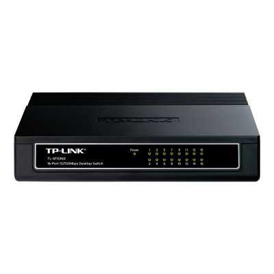 TP-LINK Switch TL-SF1016D Desktop, 10/100 Mbps (RJ-45) ports quantity 16