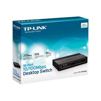 TP-LINK Switch TL-SF1016D Desktop, 10/100 Mbps (RJ-45) ports quantity 16