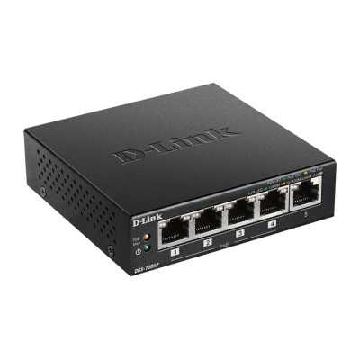 D-Link Switch DGS-1005P Unmanaged, Desktop, 1 Gbps (RJ-45) ports quantity 5, PoE ports quantity 4, Power supply type External