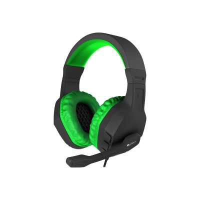 GENESIS ARGON 200 Gaming Headset, On-Ear, Wired, Microphone, Green