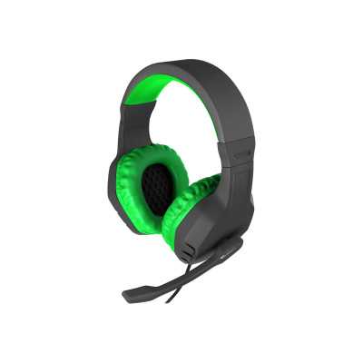 GENESIS ARGON 200 Gaming Headset, On-Ear, Wired, Microphone, Green