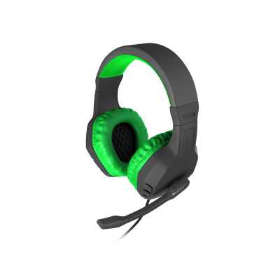 GENESIS ARGON 200 Gaming Headset, On-Ear, Wired, Microphone, Green