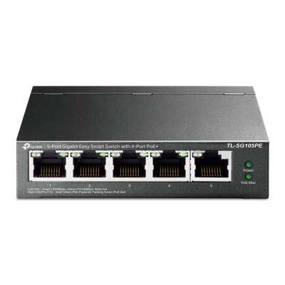 TP-LINK Switch TL-SG105PE Unmanaged, Desktop, 10/100/1000 Mbit/s, Ethernet LAN (RJ-45) ports 5, PoE+ ports quantity 4, Power sup