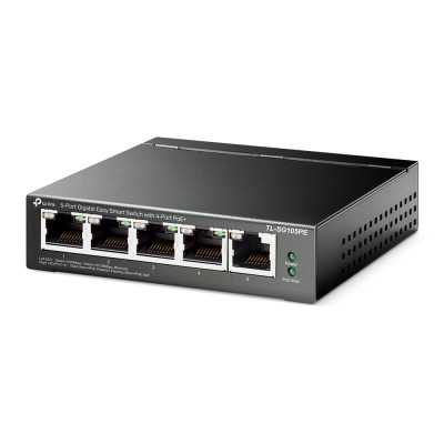 TP-LINK Switch TL-SG105PE Unmanaged, Desktop, 10/100/1000 Mbit/s, Ethernet LAN (RJ-45) ports 5, PoE+ ports quantity 4, Power sup