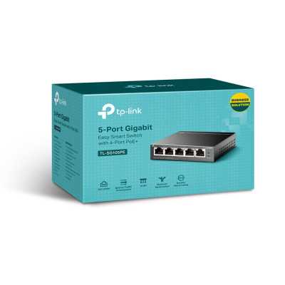 TP-LINK Switch TL-SG105PE Unmanaged, Desktop, 10/100/1000 Mbit/s, Ethernet LAN (RJ-45) ports 5, PoE+ ports quantity 4, Power sup