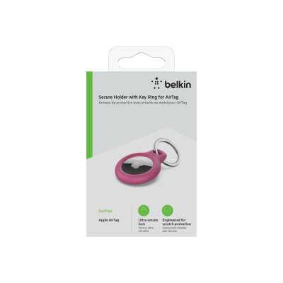 Belkin Secure Holder with Key Ring for AirTag Pink