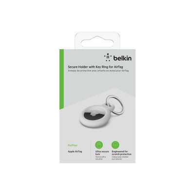 Belkin Secure Holder with Key Ring for AirTag white