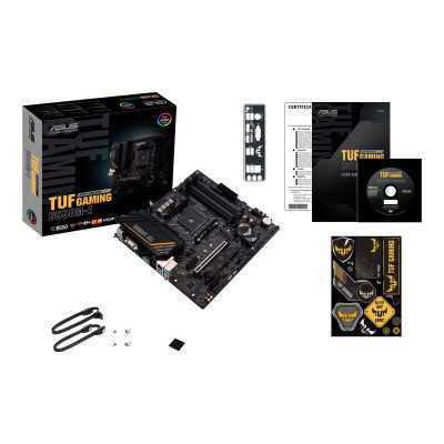 Asus TUF GAMING B550M-E Processor family AMD, Processor socket AM4, DDR4 DIMM, Memory slots 4, Supported hard disk drive interfa