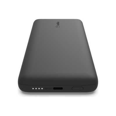 Belkin BOOST CHARGE Plus Power Bank 10000 mAh, Integrated LTG and USB-C cables, Black, 18 W