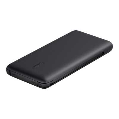 Belkin BOOST CHARGE Plus Power Bank 10000 mAh, Integrated LTG and USB-C cables, Black, 18 W