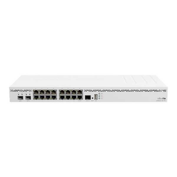 Mikrotik Cloud Core Router CCR2004-16G-2S+, 2x10G SFP+ prievadai, 16x Gigabit LAN prievadai, 1x RJ45 nuoseklusis prievadas, 4 br