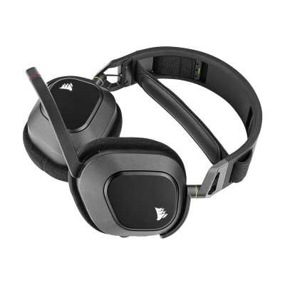 Corsair Gaming Headset RGB HS80 Built-in microphone, Carbon, Wireless, Over-Ear, Wireless