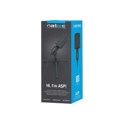 Natec Microphone NMI-1236 Asp Black, Wired