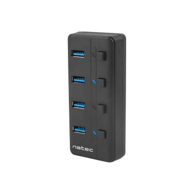 Natec USB 3.0 HUB, Mantis 2, 4-Port, On/Off with AC Adapter