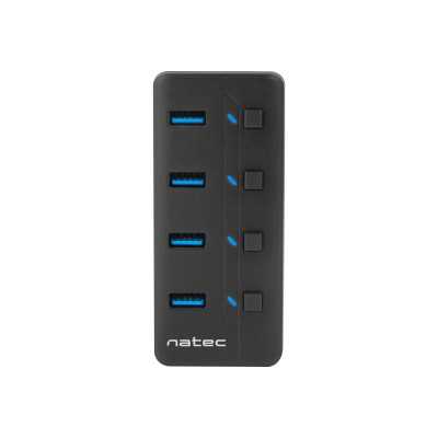 Natec USB 3.0 HUB, Mantis 2, 4-Port, On/Off with AC Adapter