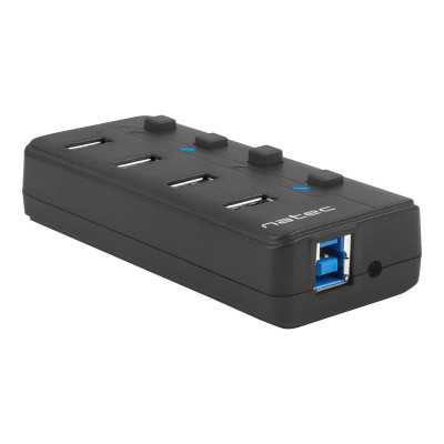 Natec USB 3.0 HUB, Mantis 2, 4-Port, On/Off with AC Adapter