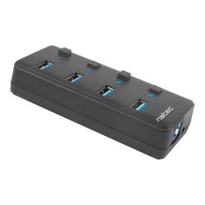 Natec USB 3.0 HUB, Mantis 2, 4-Port, On/Off with AC Adapter