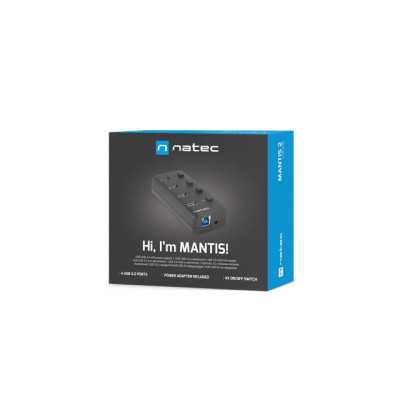 Natec USB 3.0 HUB, Mantis 2, 4-Port, On/Off with AC Adapter