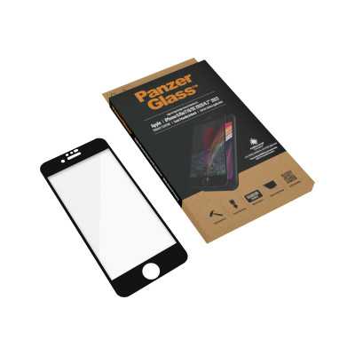 PanzerGlass Apple, iPhone 6/6s/7/8/SE 2020, Hybrid glass, Black, Screen Protector