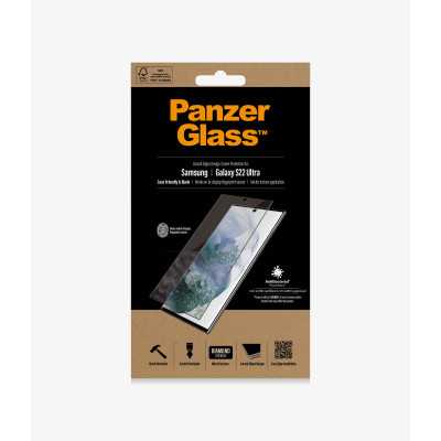 PanzerGlass Samsung, Galaxy S22 Ultra, Tempered glass, Black, Screen Protector