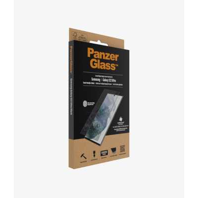 PanzerGlass Samsung, Galaxy S22 Ultra, Tempered glass, Black, Screen Protector