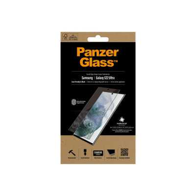 PanzerGlass Samsung, Galaxy S22 Ultra, Tempered glass, Black, Screen Protector