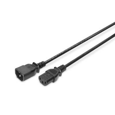 Digitus Power Cord extension cable C13 - C14, AK-440201-018-S 1.8 m, Black